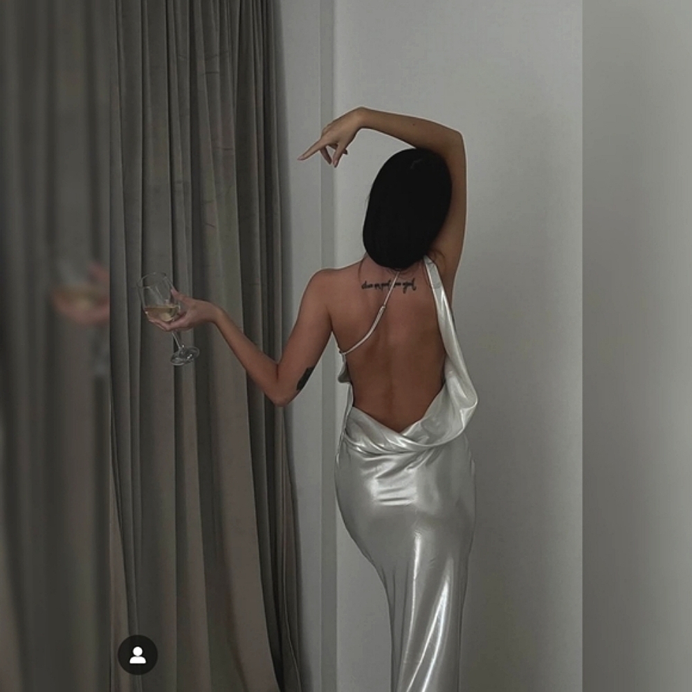 Zara Long Asymmetric  Dress - Picture 5 of 11